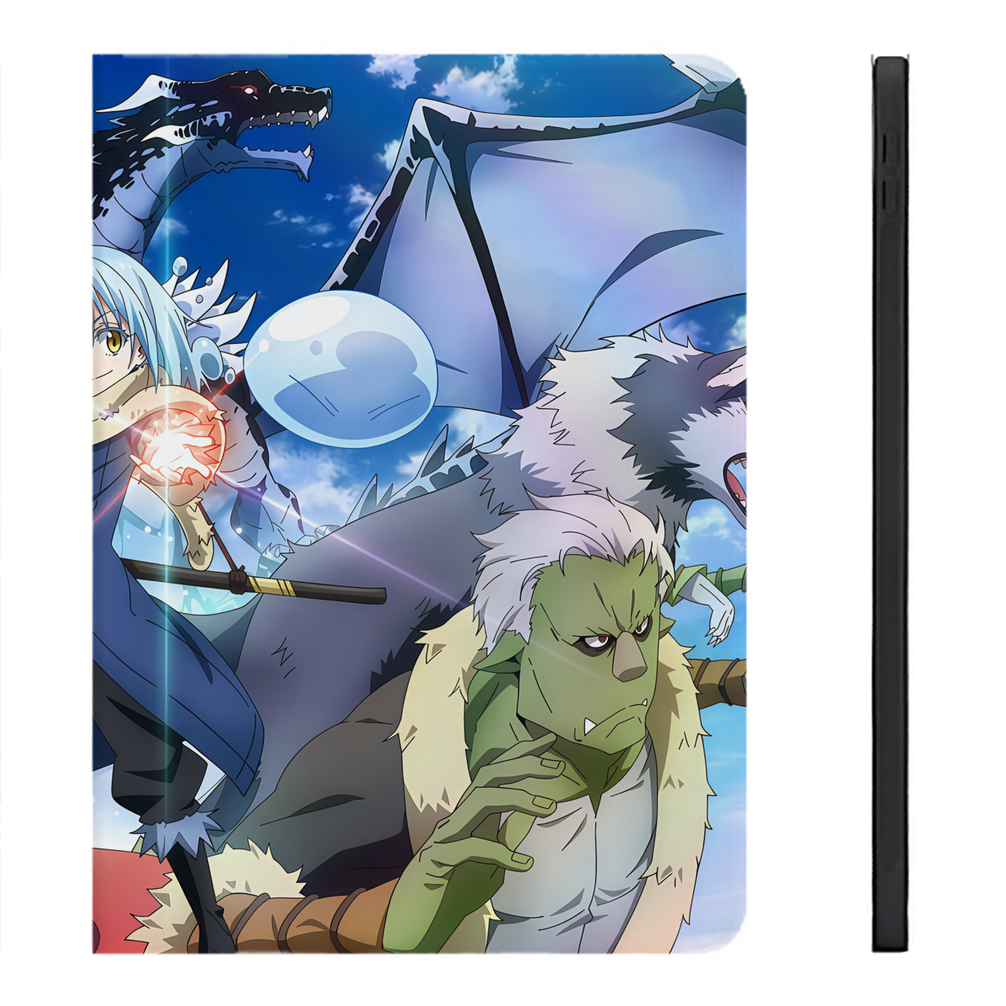 （画像用） 転スラ Regarding Reincarnated to Slime IPadケース ペンホルダー付き ブックスタイルデザイン